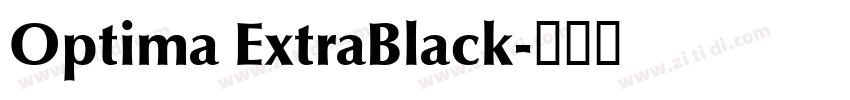 Optima ExtraBlack字体转换